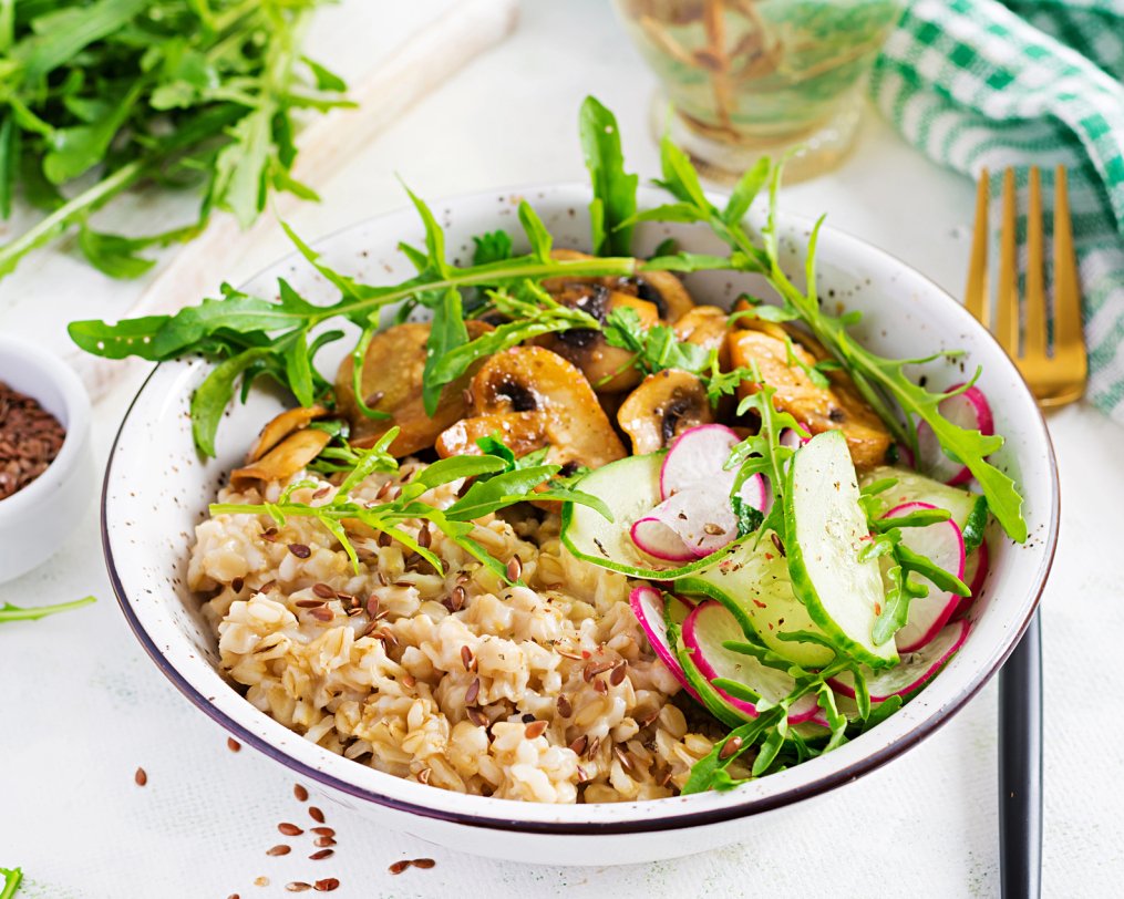 Вівсянка з грибами