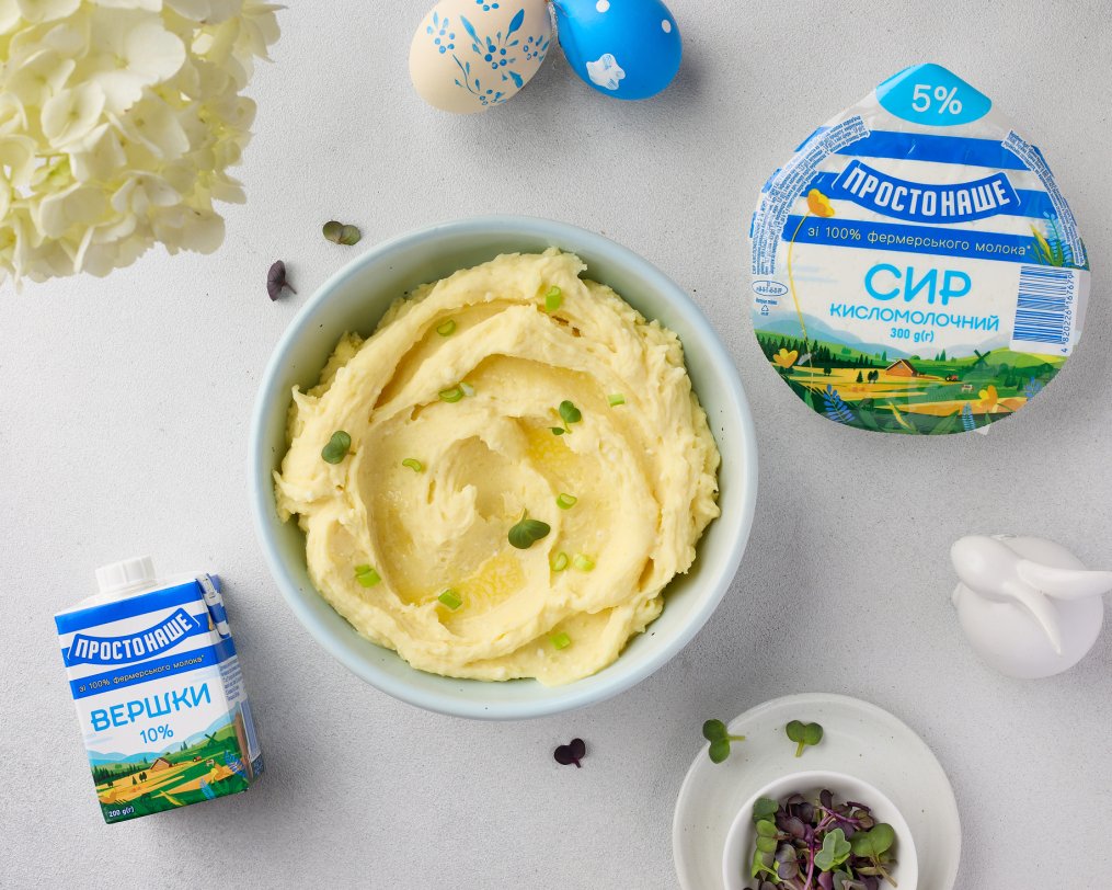 Картопляне пюре з кисломолочним сиром