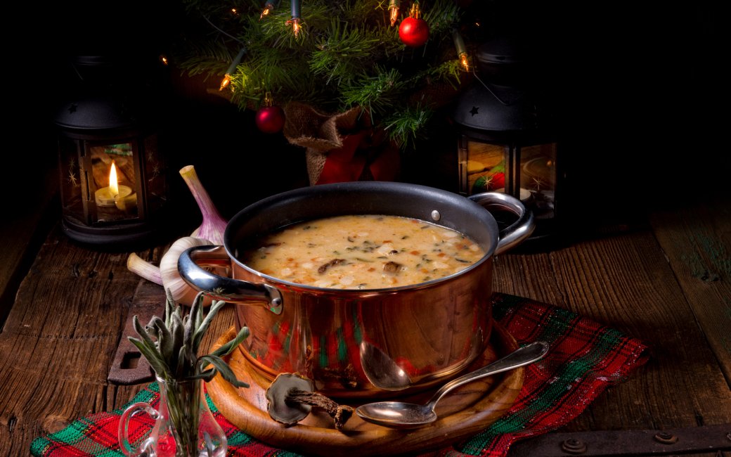 грибний різдвяний суп