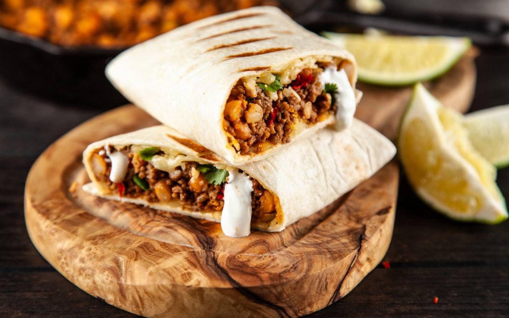 Бурито з гов'ядиною Лаваш з м'ясом