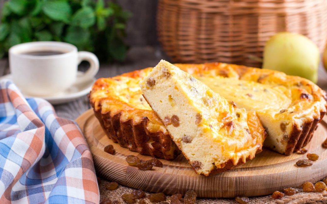 сирна запіканка з висівками і яблуками - рецепт