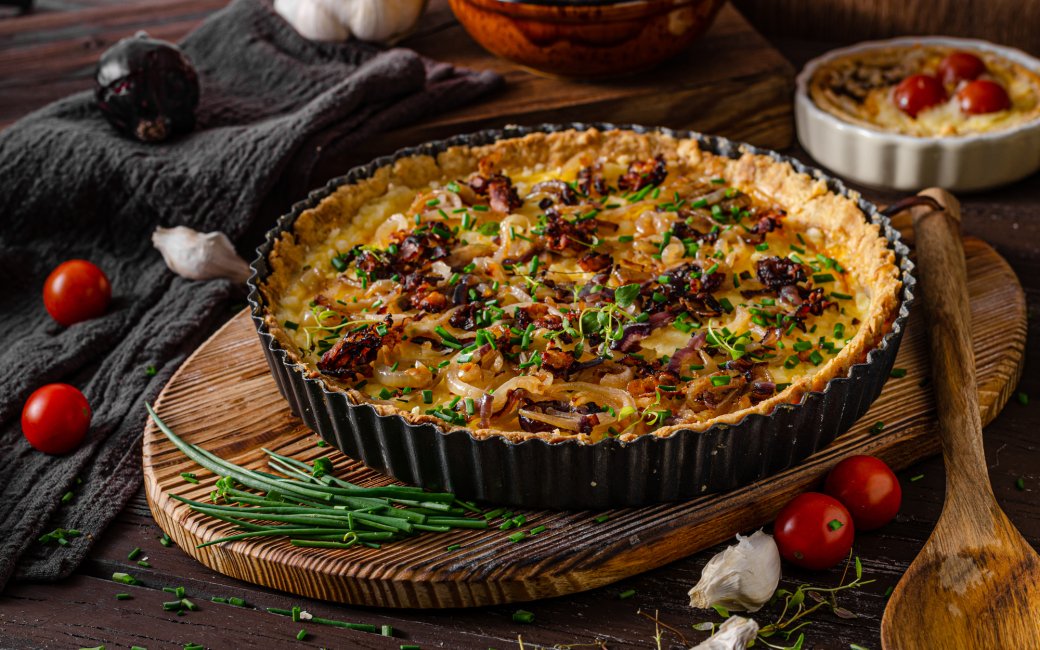 Цибулевий пиріг з сиром
