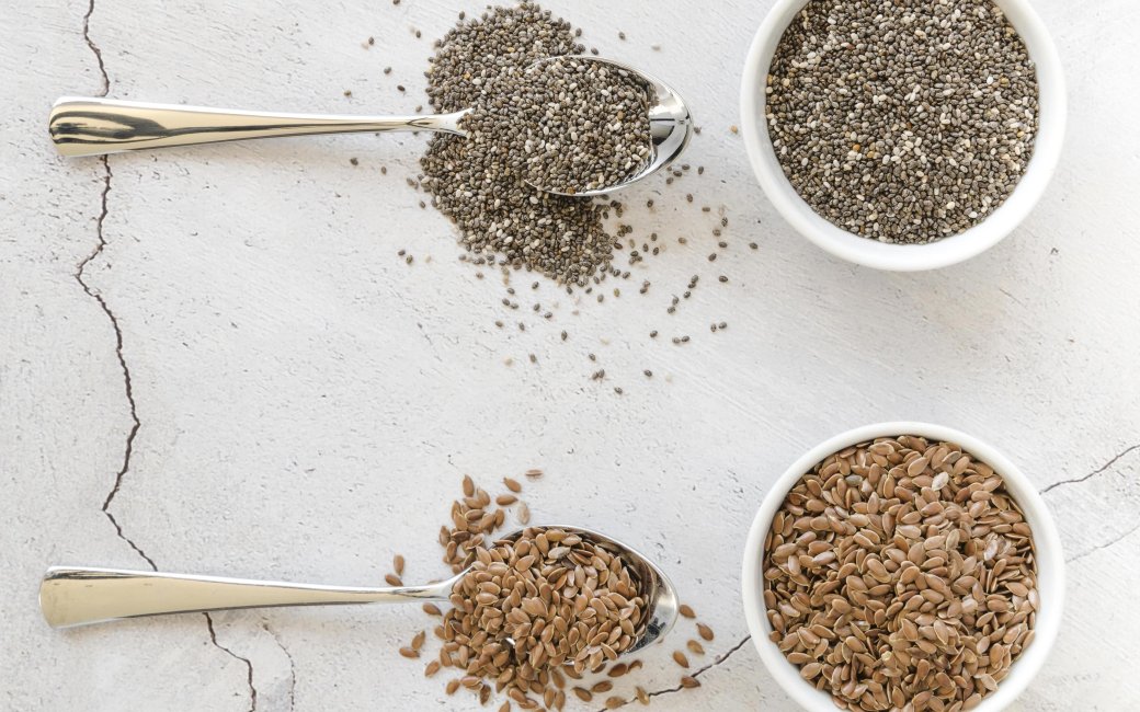 Насіння чіа і льону