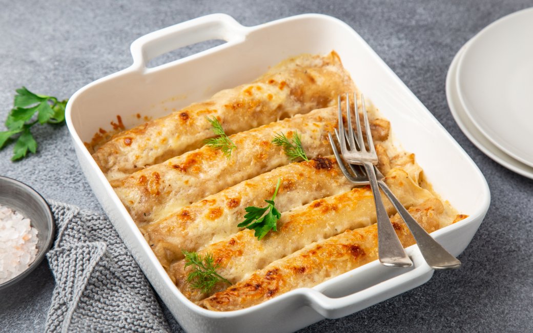 Млинці із сиром і оливками - рецепт