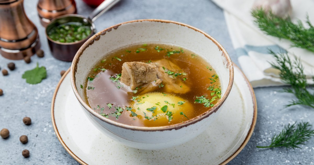 Рецепт: Легкий суп из баранины - Легко готовить ,быстро. А суп изумительно вкусный.
