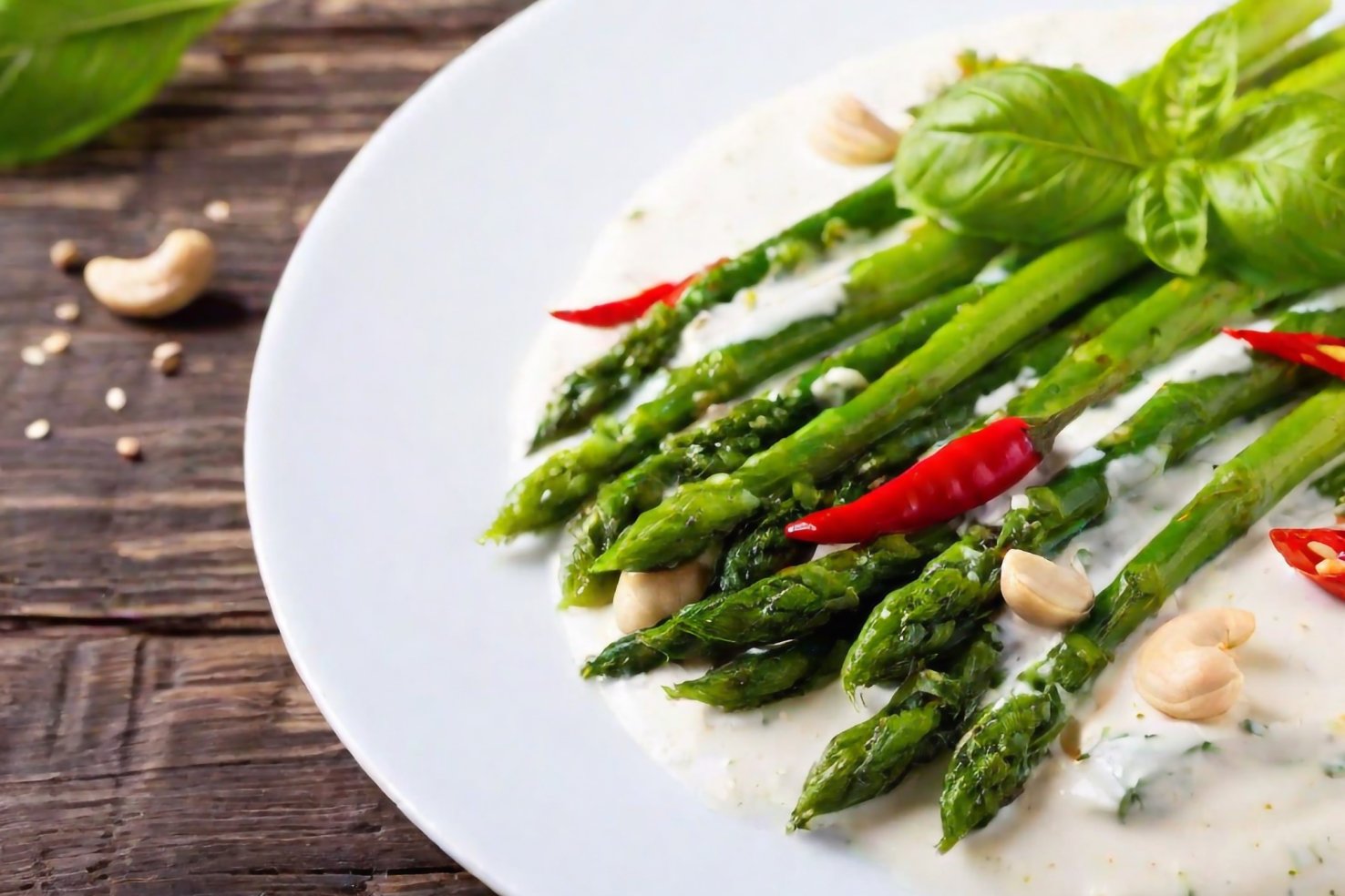 Спаржа под голландским соусом