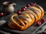 Маковий пиріг з вишнями та медом