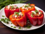 грецький салат в печеному перці