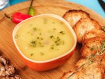 Суп с кабачками и лососем