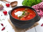 Борщ з куркою і квасолею
