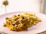Булгур з курячими сердечками