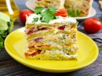 Кабачковий торт з крабовими паличками