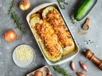 Кабачки, фаршировані пшоном та сиром