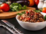 Гречка з баклажанами і помідорами