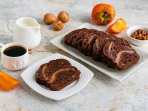 Шоколадний кекс з хурмою та волоськими горіхами