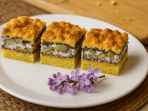 Пляцок з ревеню із маком
