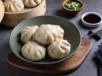 Булочки бао з сиром і кукурудзою