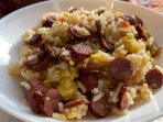 Плов з мисливськими ковбасками