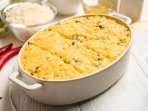 Запіканка з курки, рису, кукурудзи та квашеної капусти