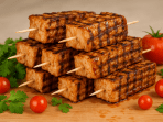 Шашлички з лавашем і фаршем