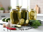 Мариновані огірки з кабачками
