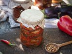 Закуска из жареных баклажанов и сладкого перца