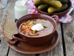 Солянка с говядиной и овощами