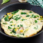 Білковий омлет зі шпинатом Egg White Omelet — снідаємо ситно