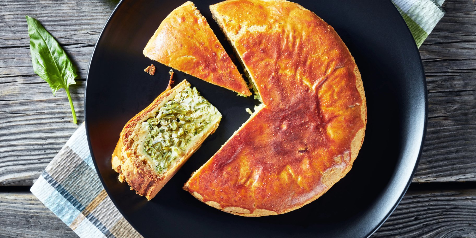 Безглютеновий пиріг з сиром та шпинатом