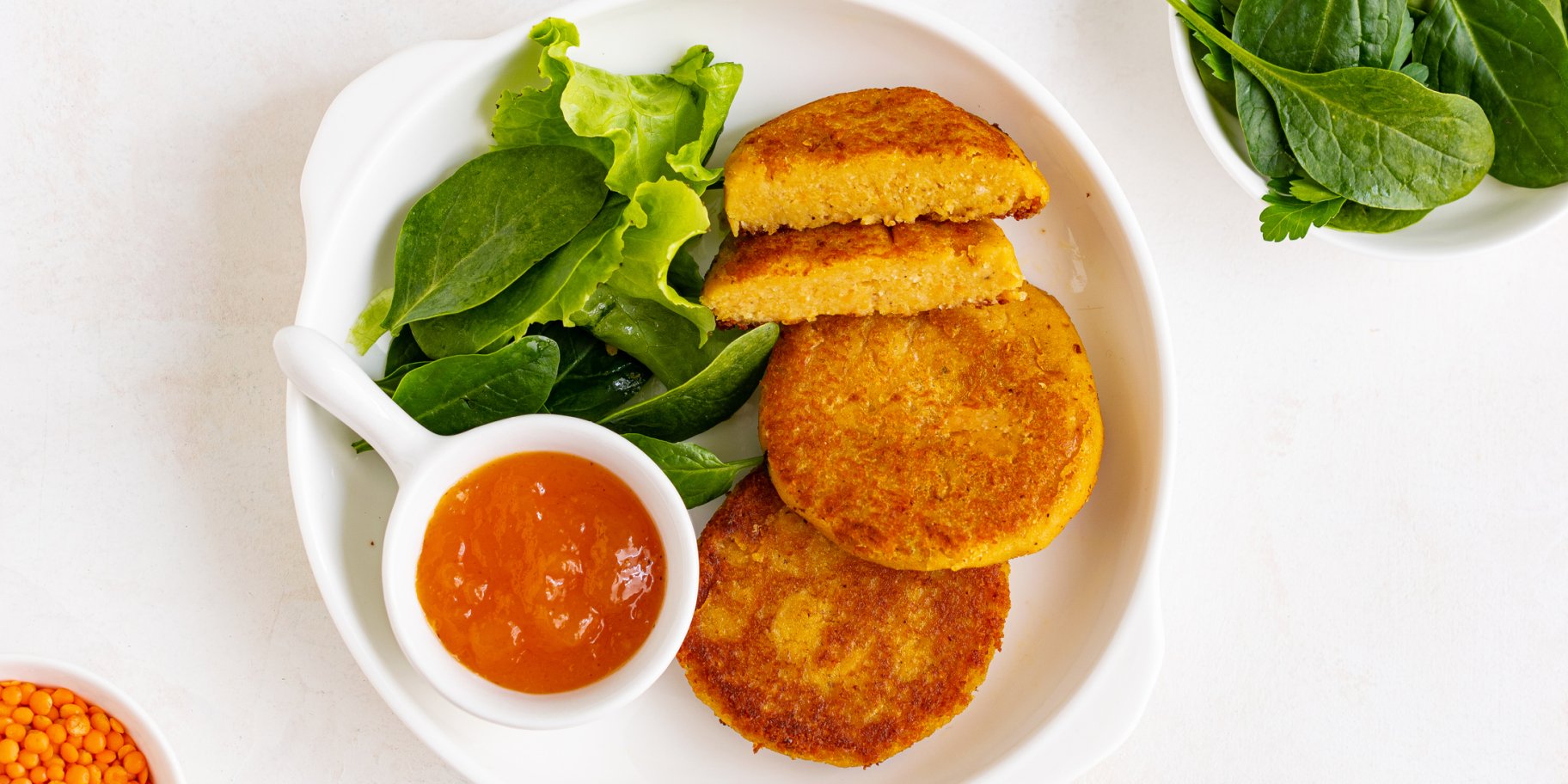 Котлети з сочевиці із засмажкою