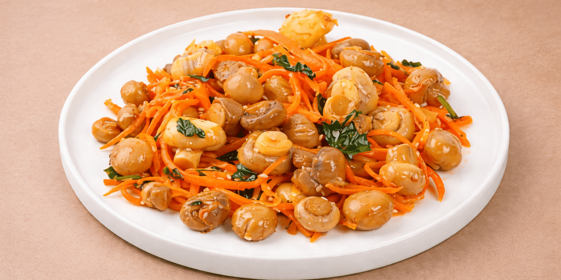 Мариновані печериці по-корейськи