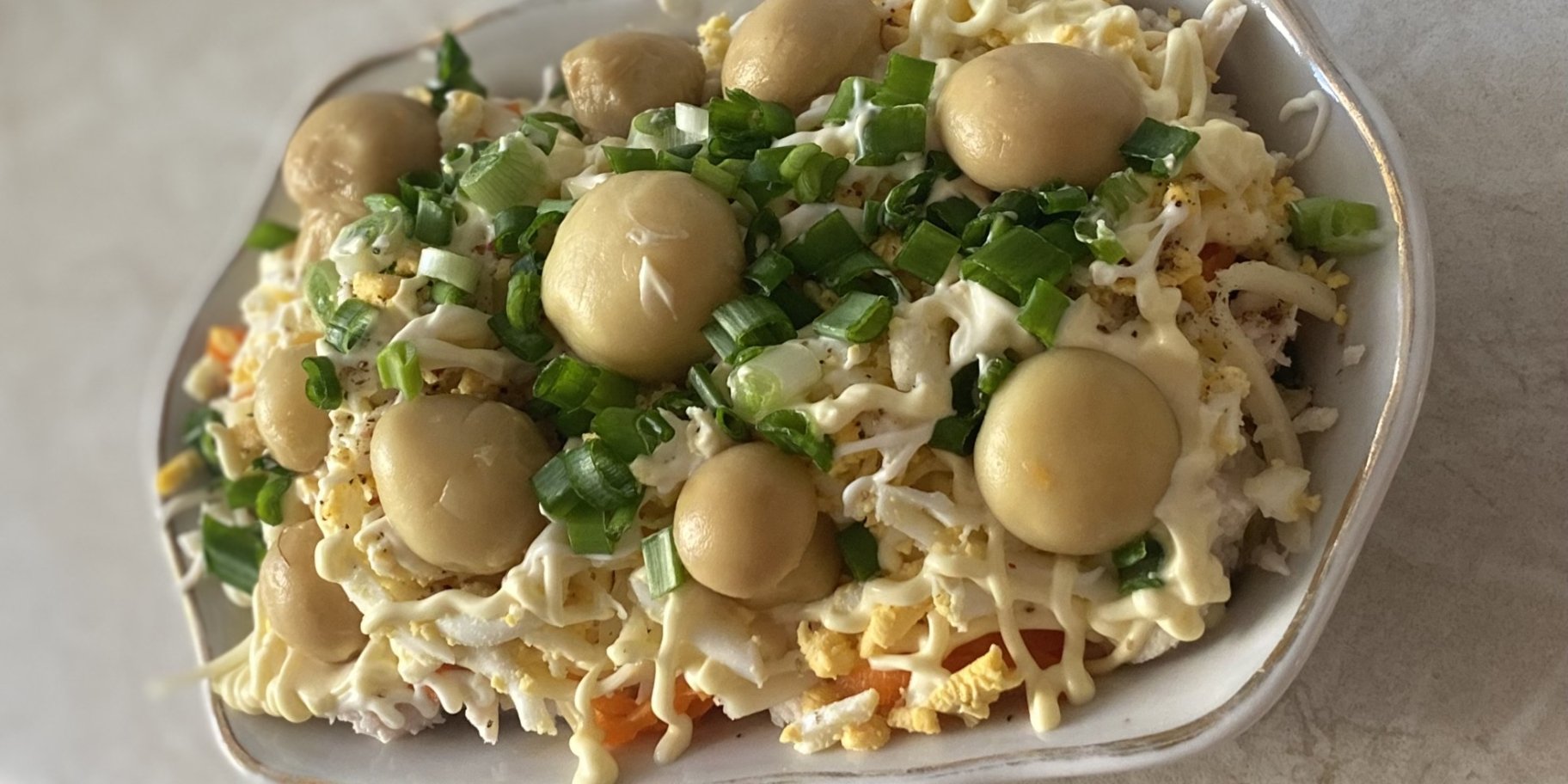 Салат грибна поляна Салат грибна поляна