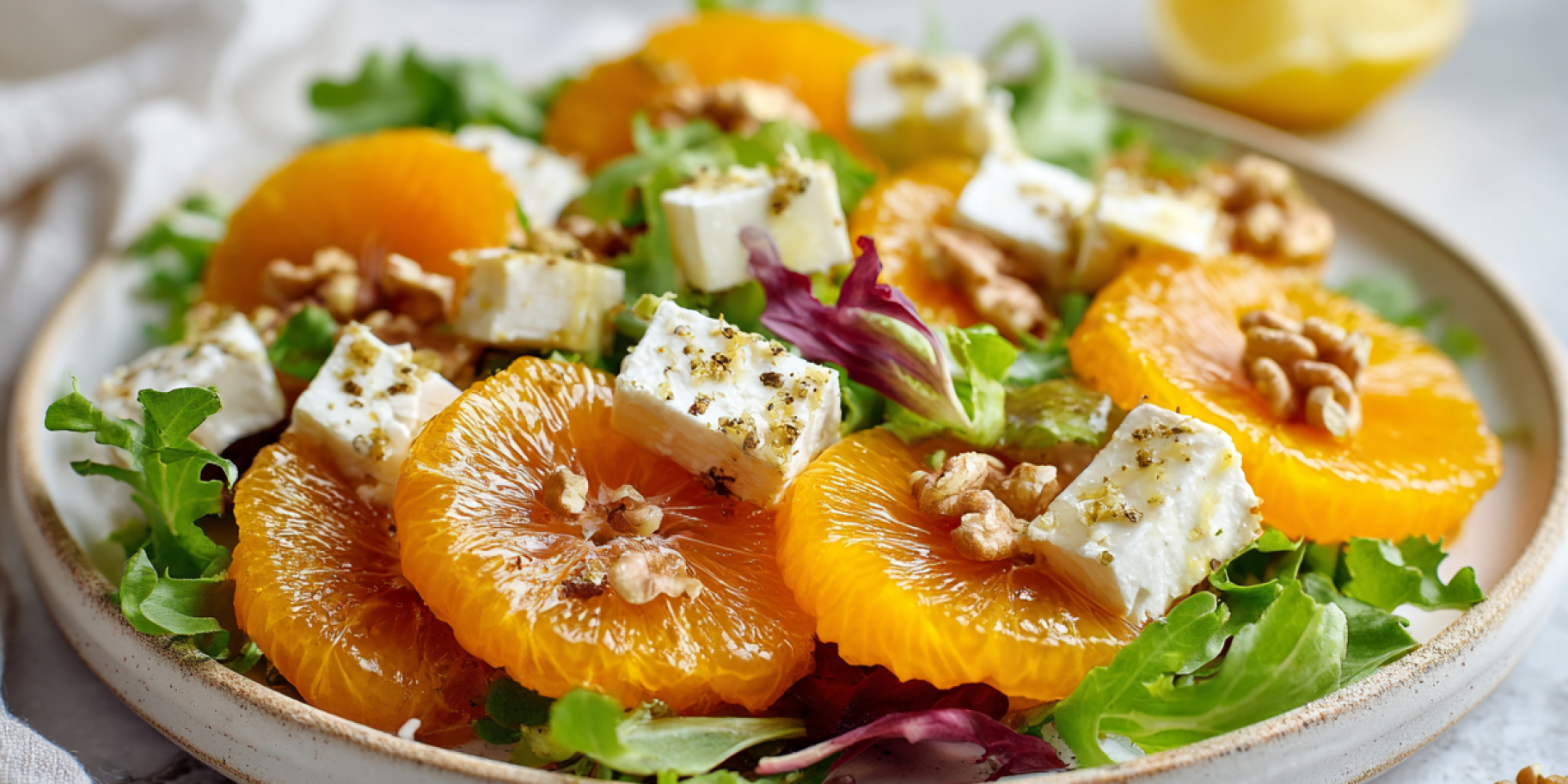 салат з хурмою і мандаринами