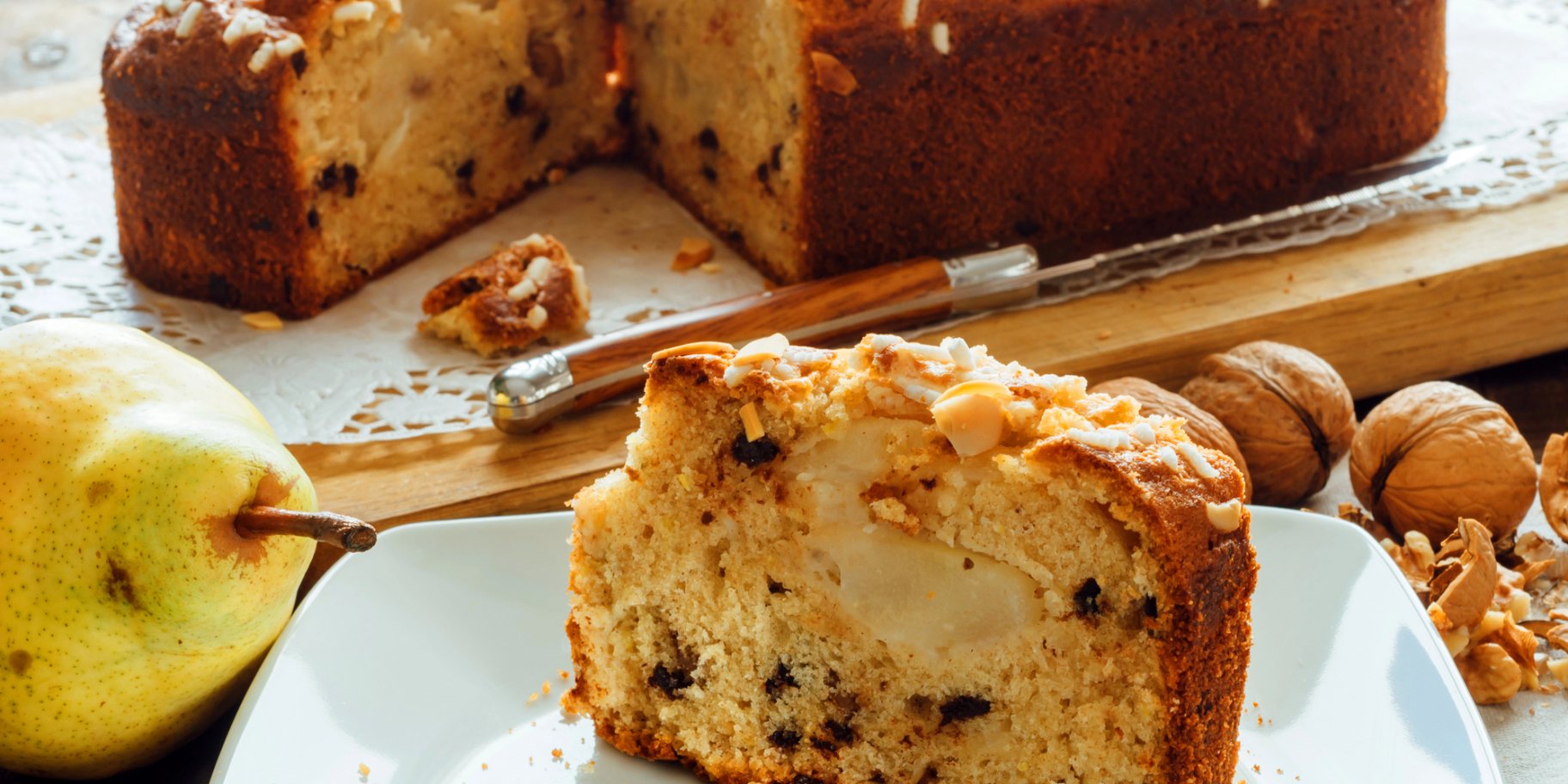 Кекс на кефірі з грушами