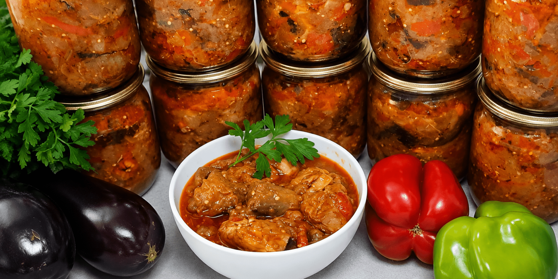 Салат з баклажанів і курки на зиму