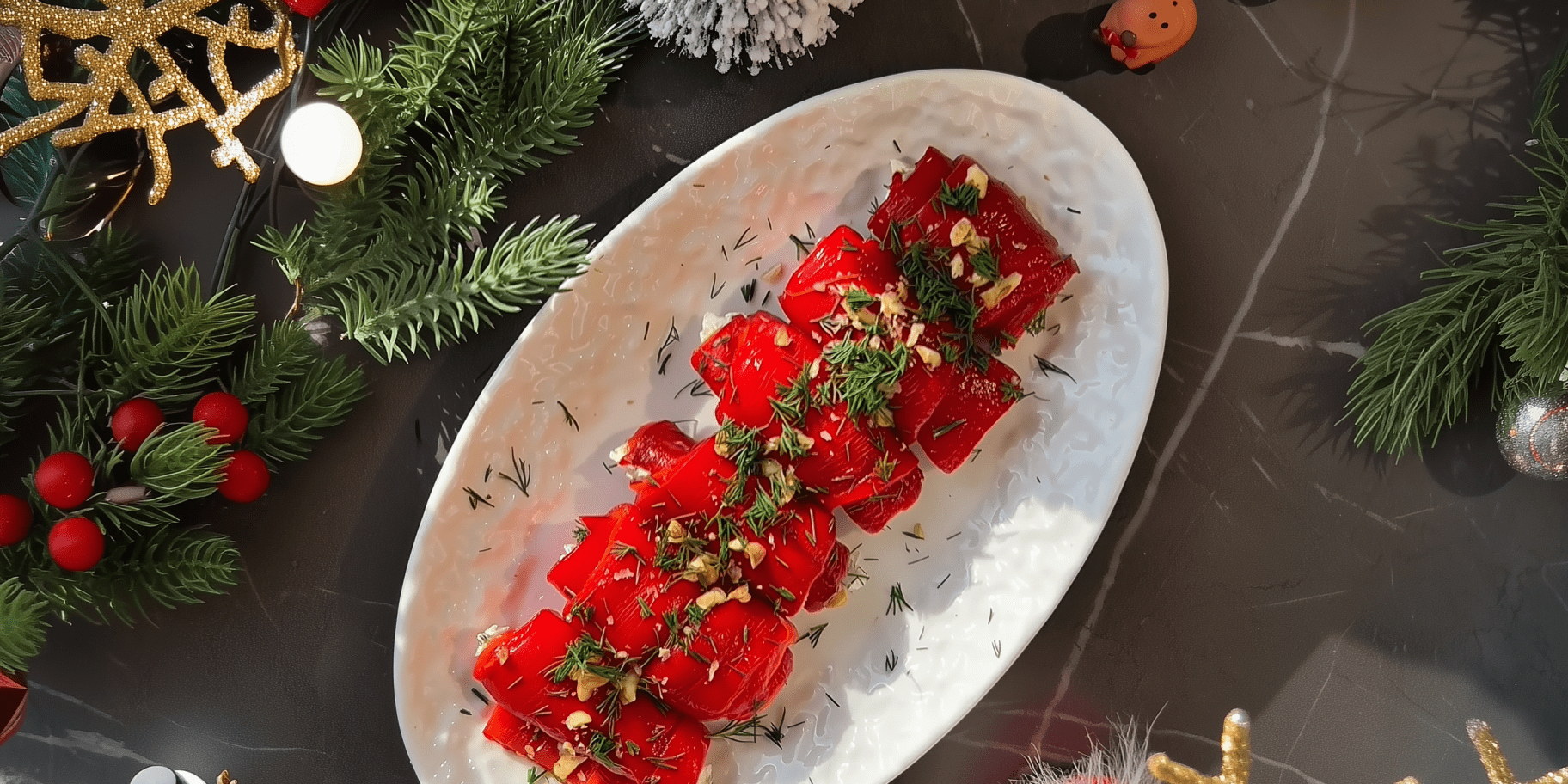 Закуска із запечених перців та горіхів