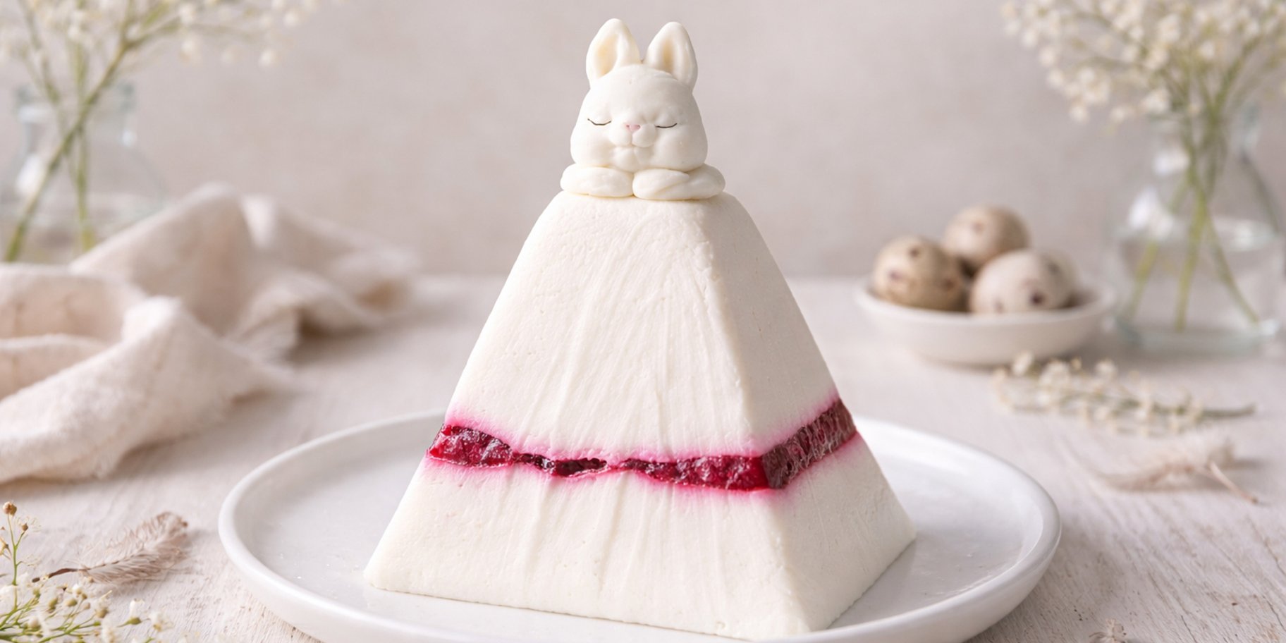 Сирна паска з вишневою начинкою