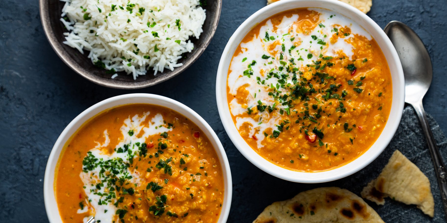 Карі з сочевицею і кокосовим молоком