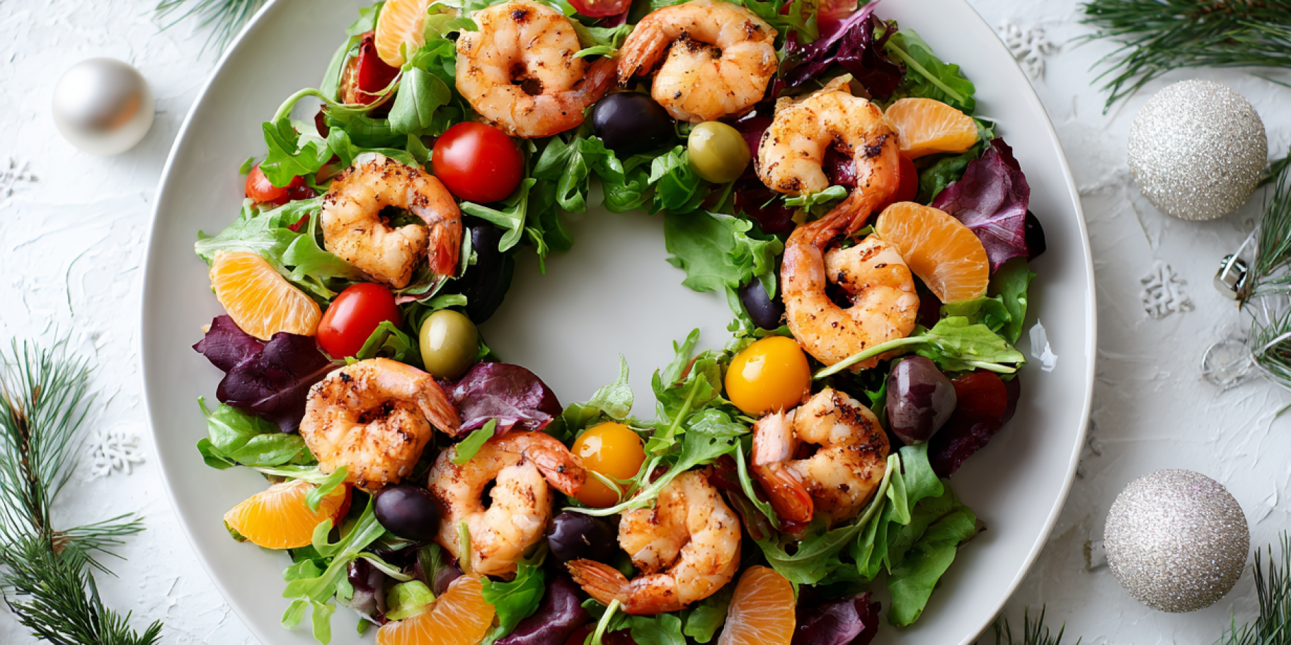 «Різдвяний вінок» з креветками
