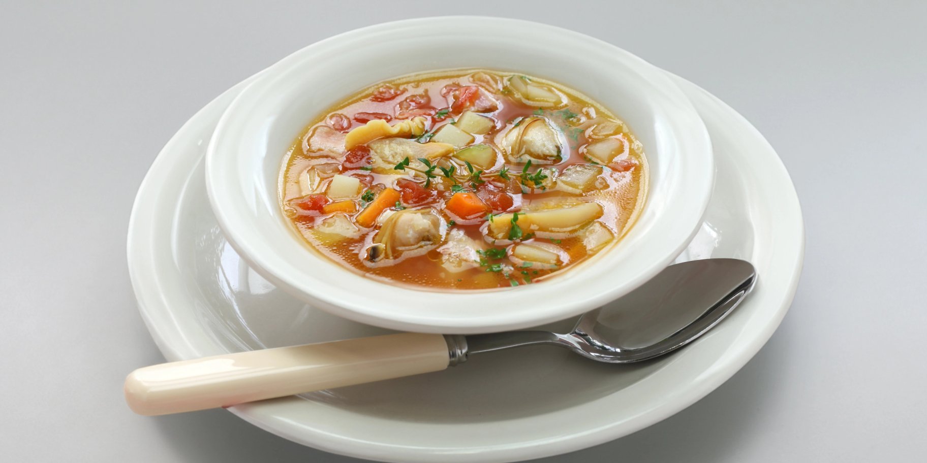 Суп зі свинини з галушками