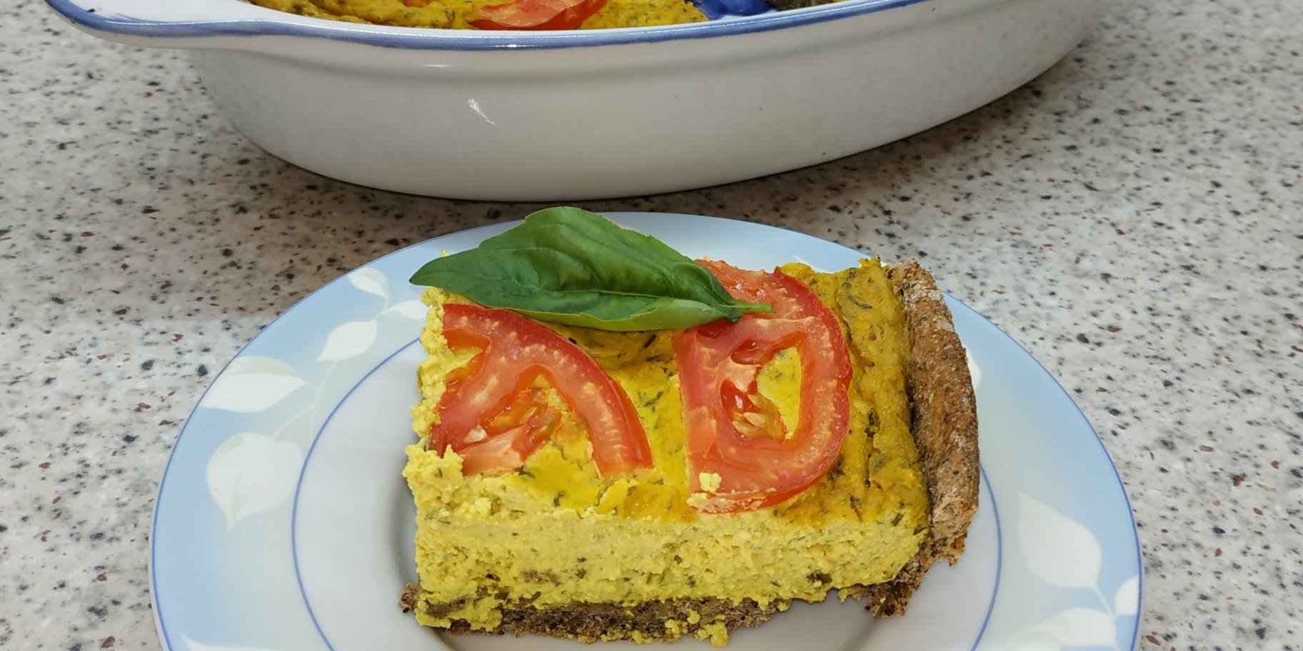 Відкритий пиріг із суфле з тофу