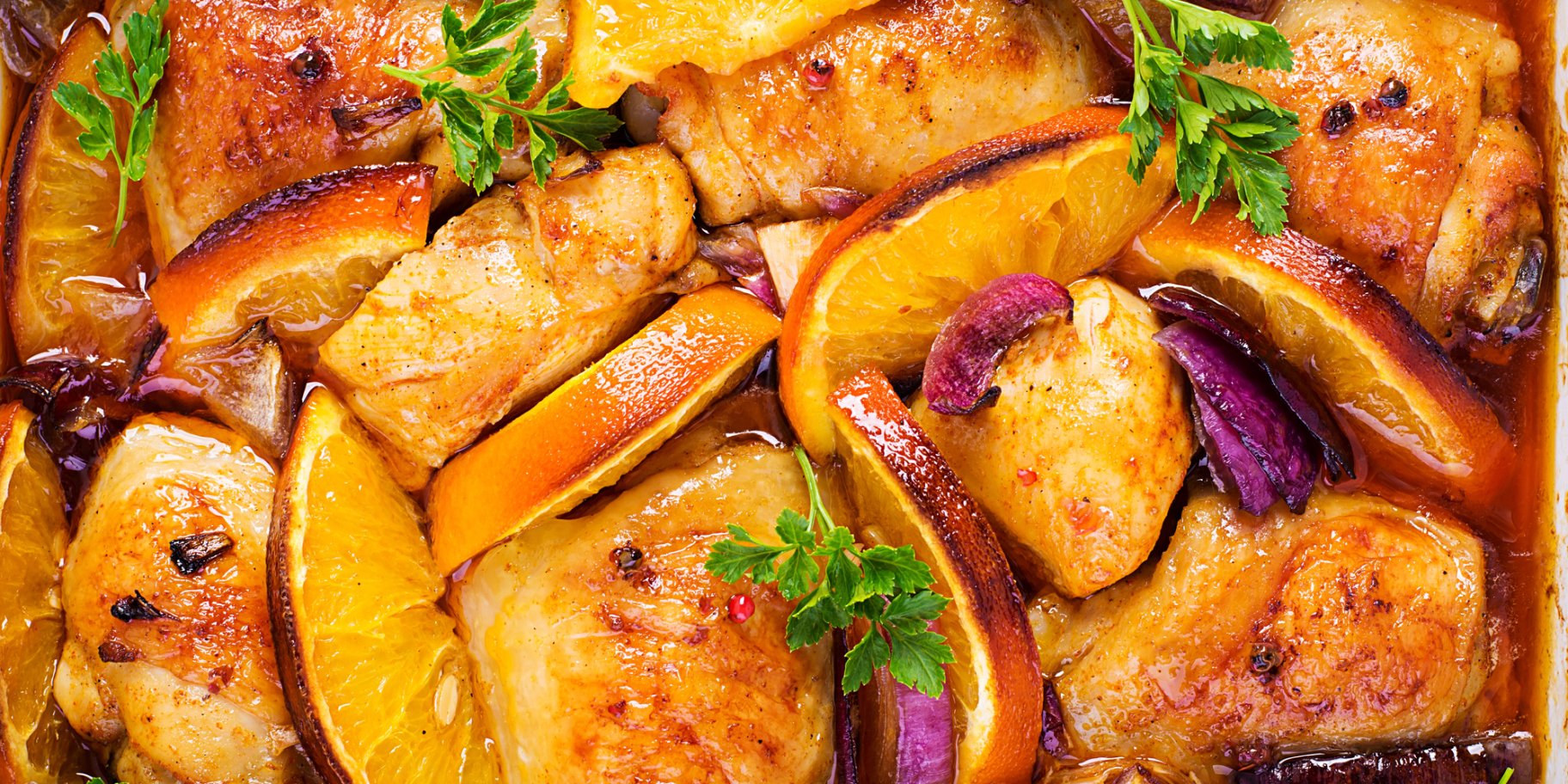 Курячі стегенця з апельсином