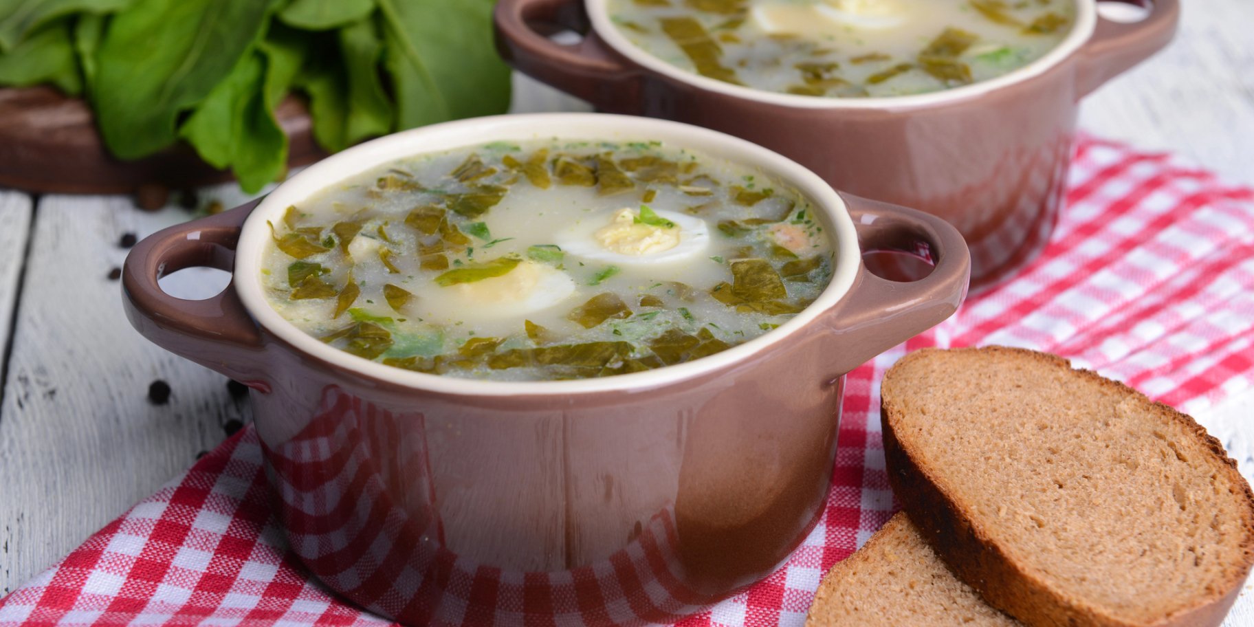 Зелений борщ з фрикадельками