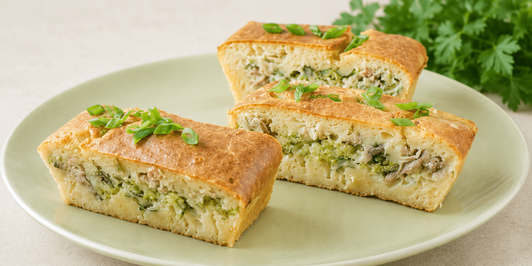 Заливний пиріг з куркою і кабачком