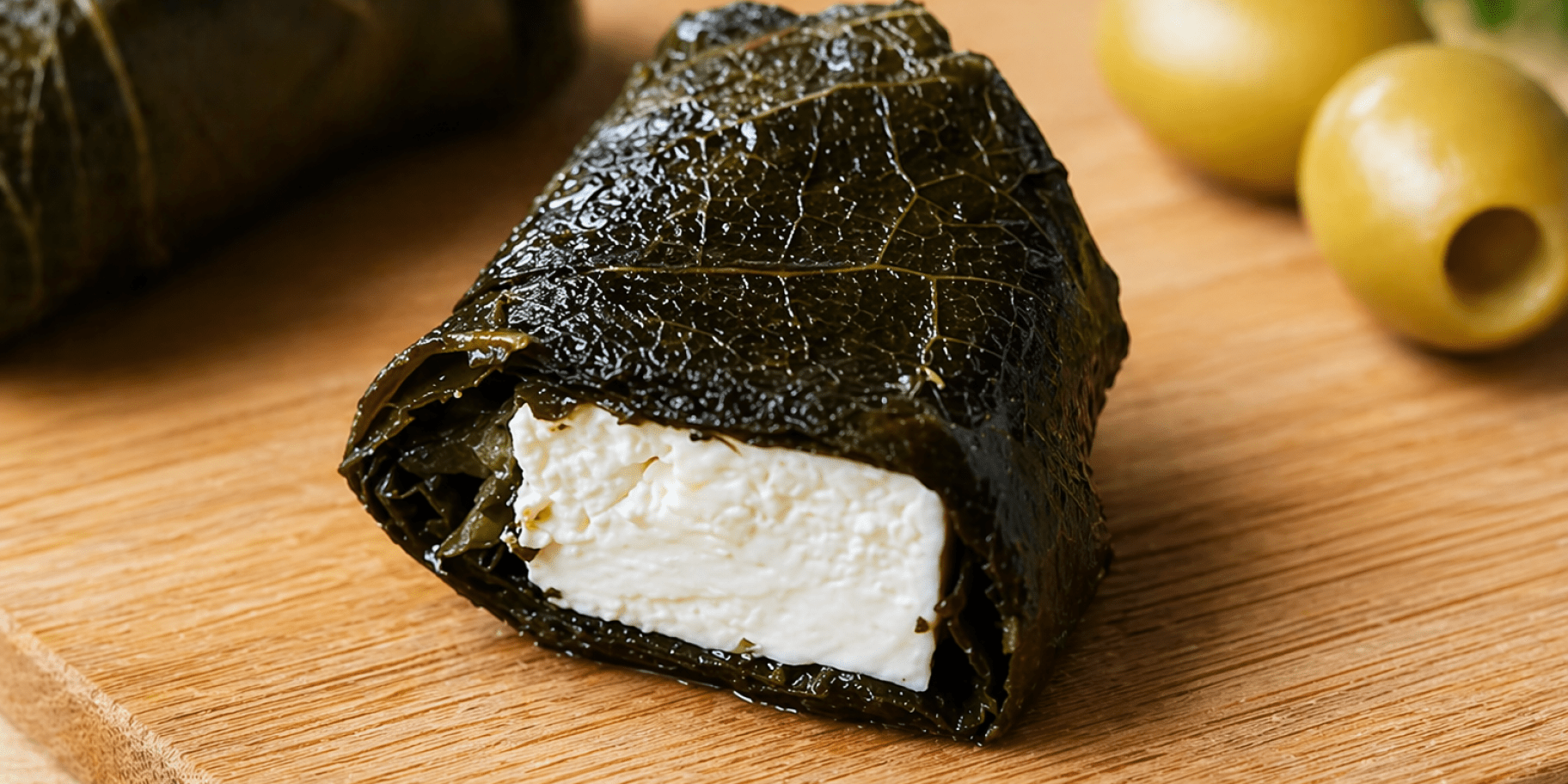 Фета у виноградному листі