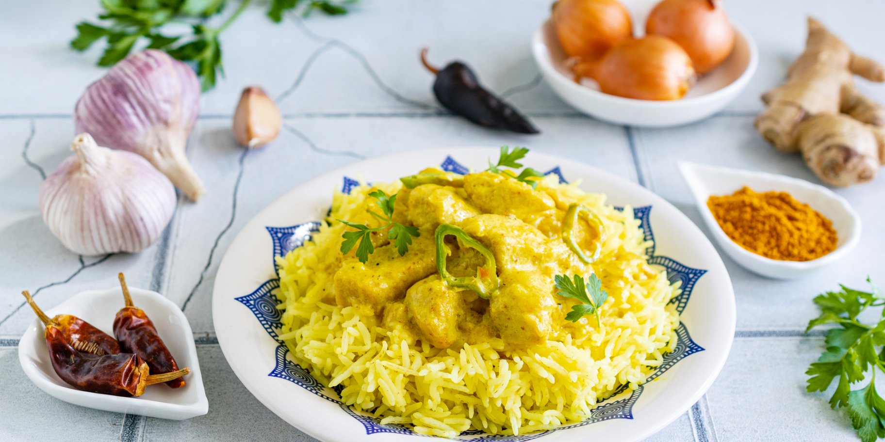 Курка карі з рисом басматі