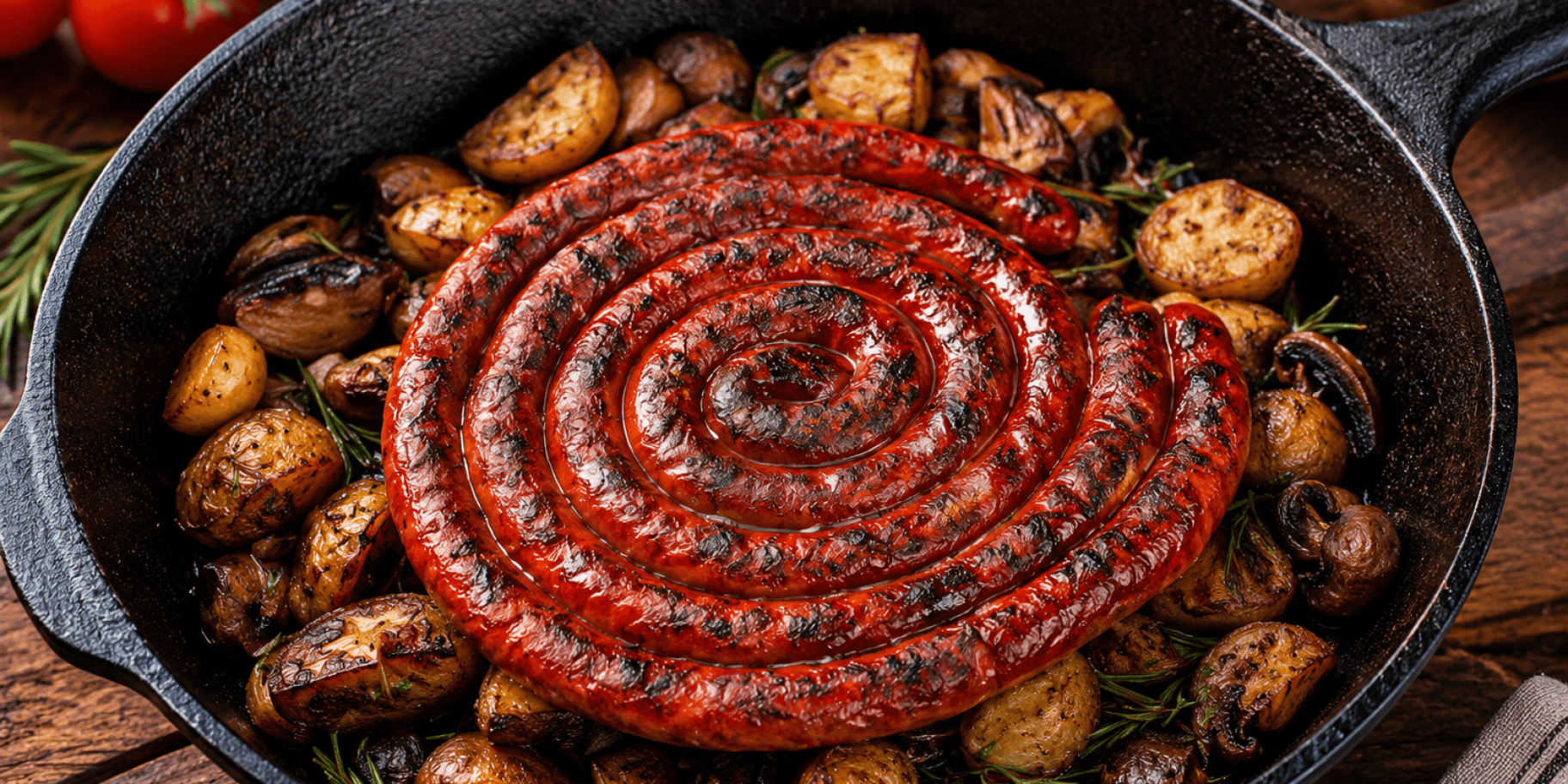 Ковбаски на мангалі