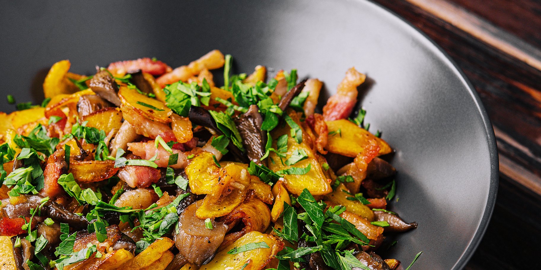 Смажена картопля з куркою