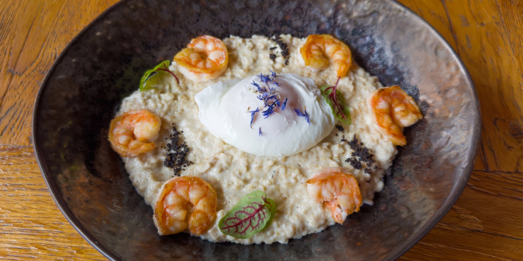 Вівсянка з креветками