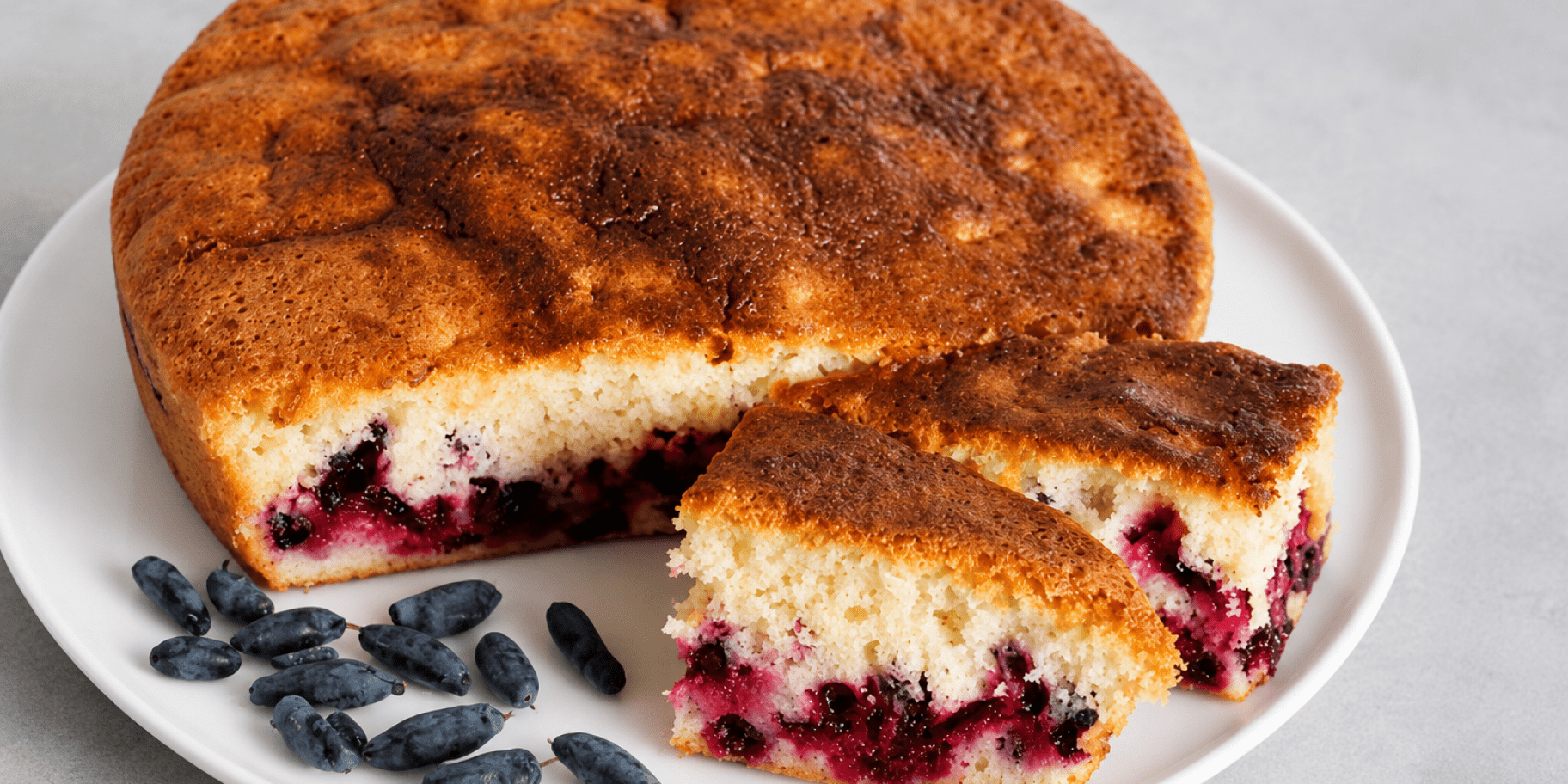 Шарлотка із жимолостю